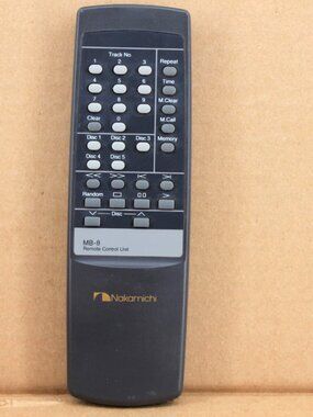 Genuine Nakamichi MB-8 Remote Control Tested Working
